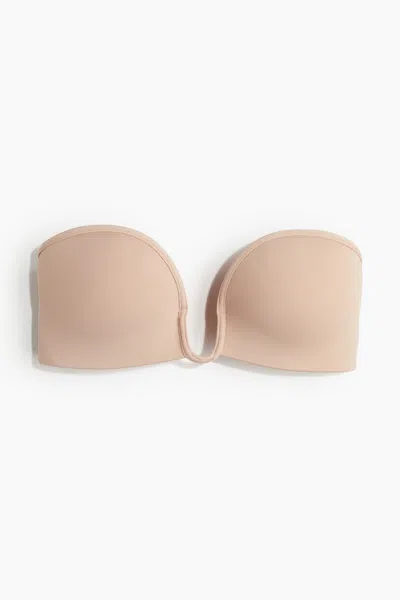 H&m Soft-cup Push-up Balconette Bra In Neutral