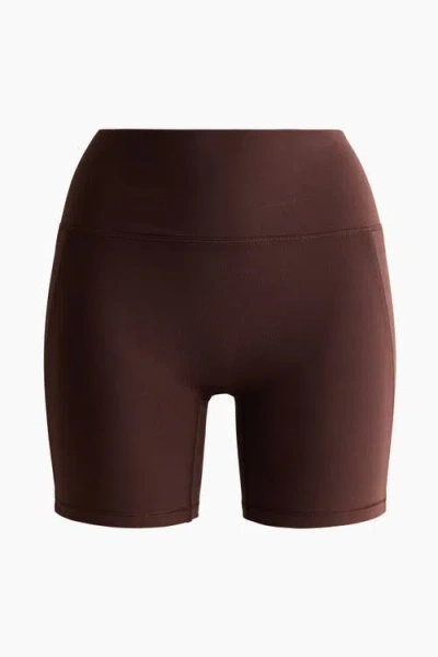 H&m Softmove Pocket Cycling Shorts In Brown