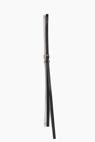H&m Split Leather Belt In Black
