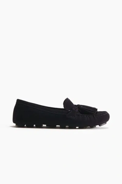 H&m Split Suede Loafers In Blue