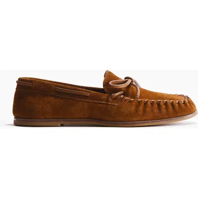 H&m Split Suede Loafers In Brown