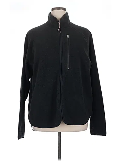 Pre-owned H&m Sport Fleece Jacket In Black