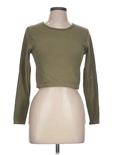 Pre-owned H&m Sport Long Sleeve T-shirt In Green