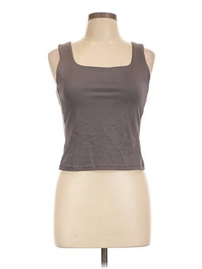 Pre-owned H&m Sport Tank Top Gray Strapless Neckline Tops