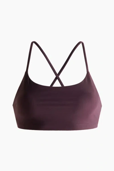 H&m Sports Bikini Top In Brown