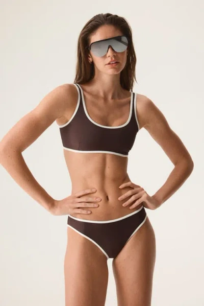 H&m Sports Bikini Top In Brown
