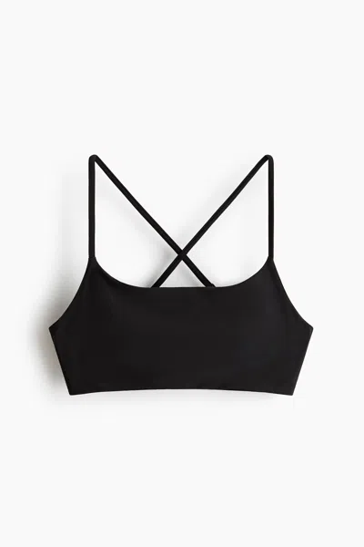 H&m Sports Bikini Top With Lycra Xtra Life In Black
