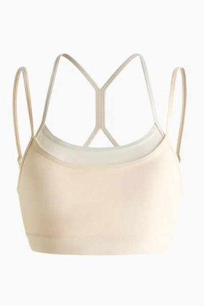 H&m Sports Bra With Softmove In Neutral