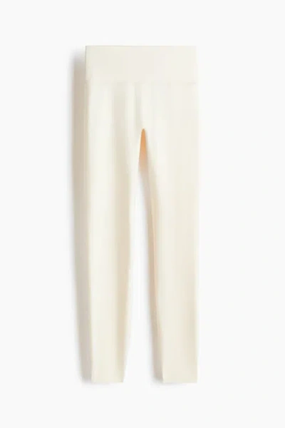 H&m Sports Leggings With Softmove In Neutral