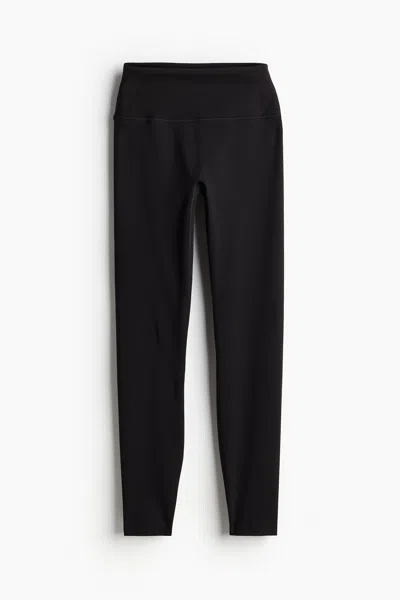 H&m Sports Leggings With Softmove In Black