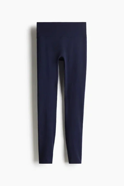 H&m Sports Leggings With Softmove In Blue