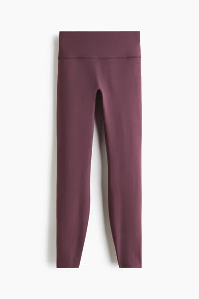 H&m Sports Leggings With Softmove In Brown