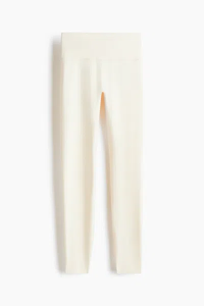 H&m Sports Leggings With Softmove In White