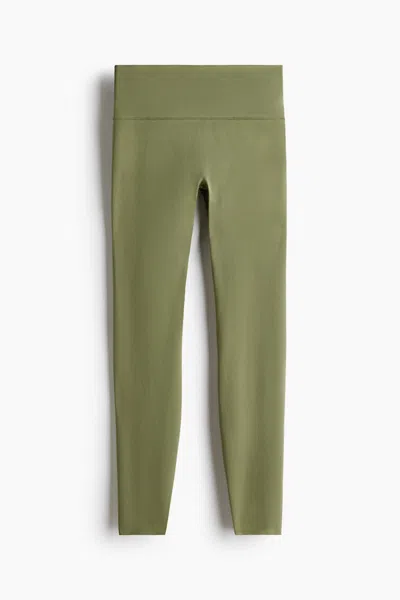 H&m Sports Leggings With Softmove In Green