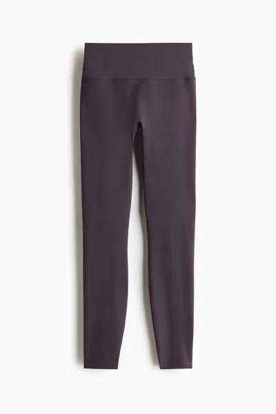 H&m Sports Leggings With Softmove In Purple