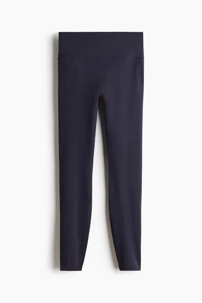 H&m Sports Leggings With Softmove In Blue