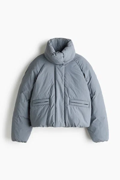 H&m Sports Puffer Jacket With Thermomove In Blue