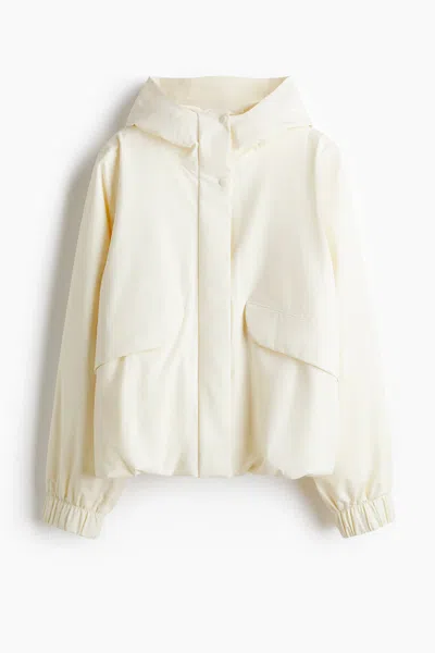 H&m Sports Rain Jacket In White