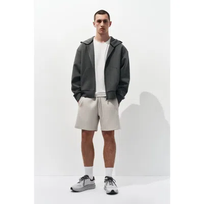 H&m Sports Scuba Knit Shorts With Drymove In White