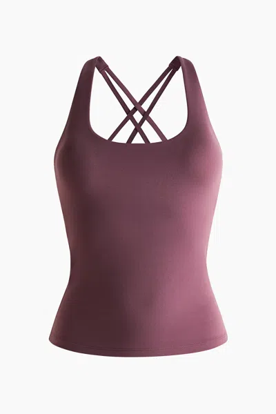 H&m Sports Tank Top With Softmove In Animal Print