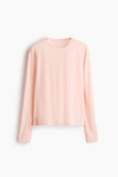 H&m Sports Top With Drymove In Pink