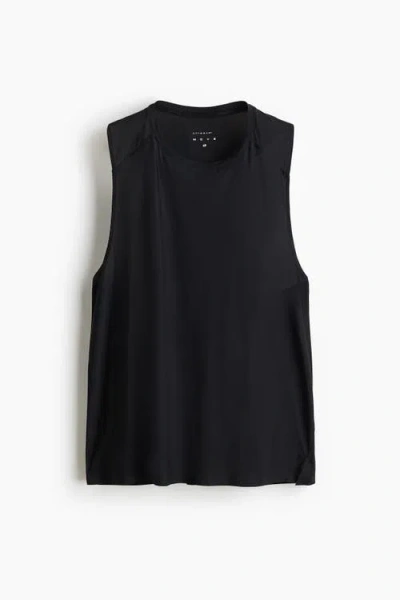 H&m Sports Vest Top With Drymove In Black