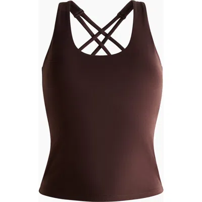 H&m Sports Vest Top With Softmove In Brown