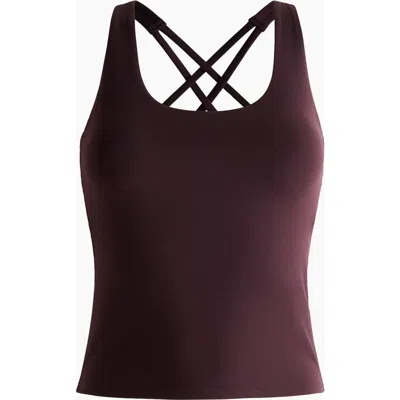 H&m Sports Vest Top With Softmove In Burgundy
