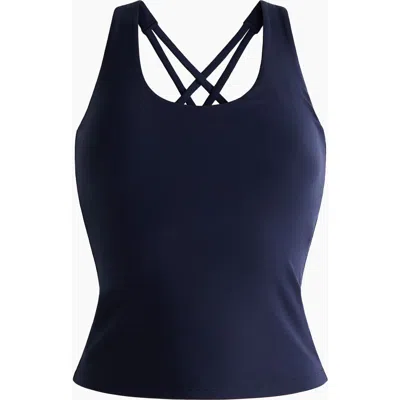 H&m Sports Vest Top With Softmove In Navy Blue