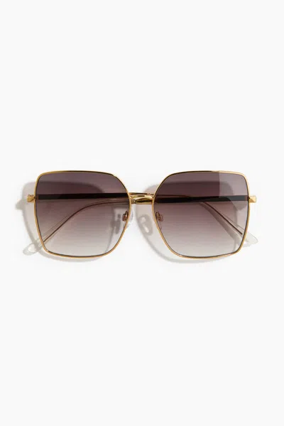 H&m Square Sunglasses In Gold-colored