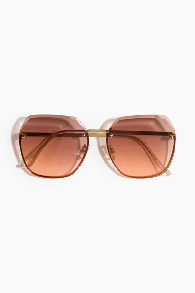 H&m Square Sunglasses In Gold-colored