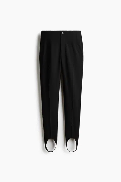 H&m Crease-front Stirrup Leggings In Black