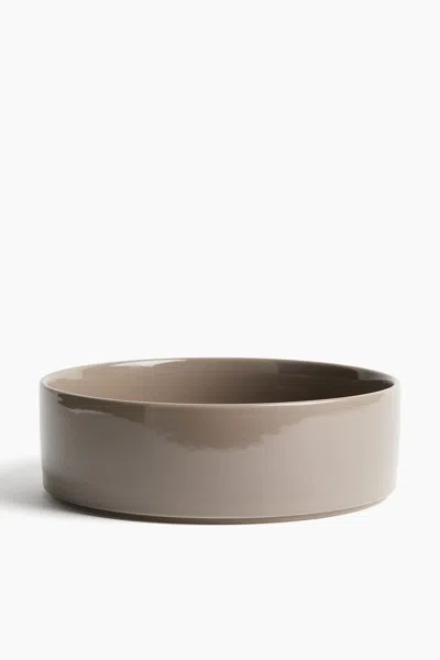 H&m Stoneware Serving Bowl In Brown