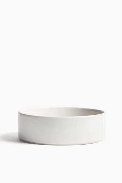 H&m Stoneware Serving Bowl In White