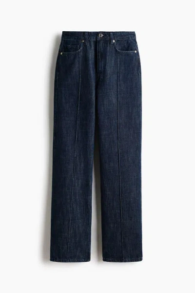 H&m Straight High Jeans In Blue