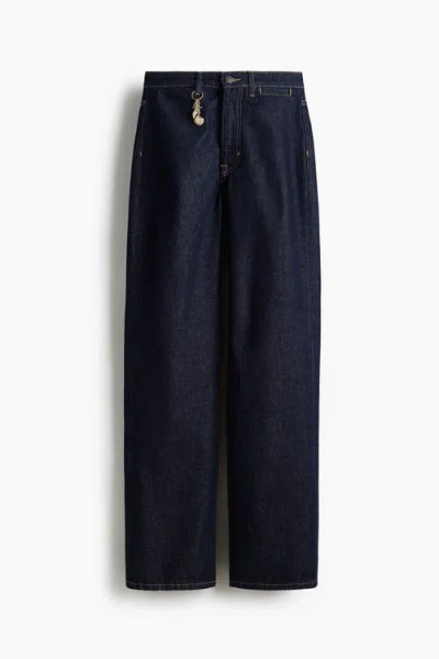 H&m Straight High Jeans In Blue