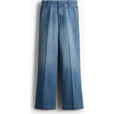 H&m Straight High Jeans In Blue