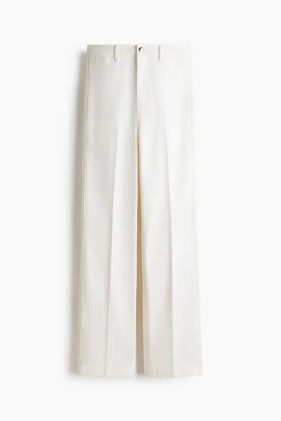 H&m Straight High Jeans In White