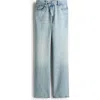 H&m Straight Leg High Waist Jeans In Blue