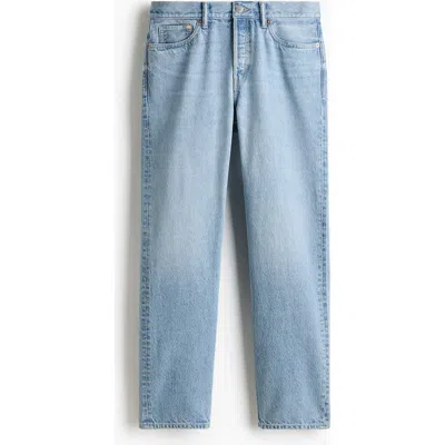 H&m Original Straight Jeans In Light Denim Blue