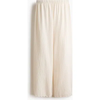H&m Straight Scalloped Trousers In Multi