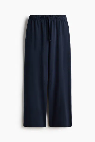 H&m Straight-leg Joggers In Navy Blue