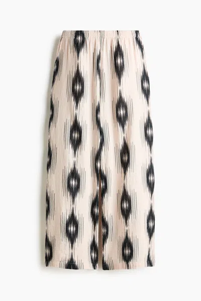 H&m Straight-leg Muslin Pants In Multi