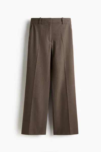 H&m Straight-leg Pants In Brown
