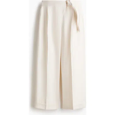 H&m Straight-leg Pants With Belt In Multi