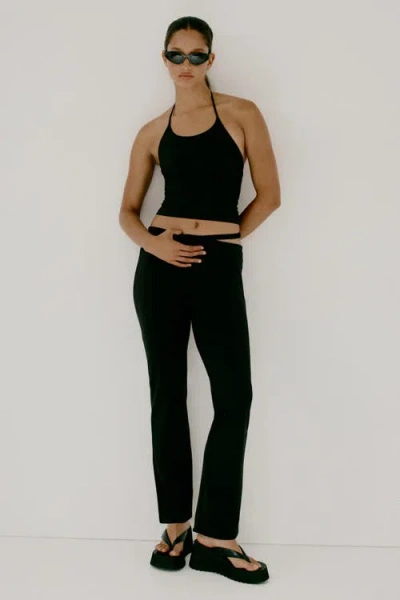 H&m Strap-detail Jersey Pants In Black