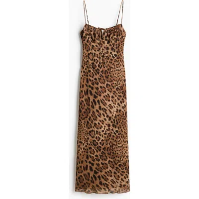 H&m Strappy Dress In Brown