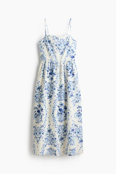 H&m Strappy Midi Dress In Multi