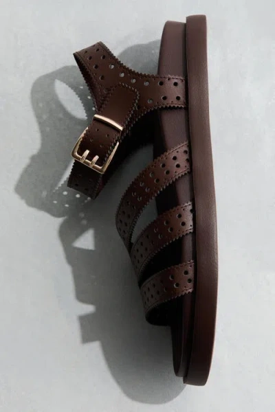 H&m Strappy Sandals In Brown