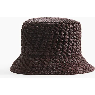 H&m Straw Bucket Hat In Brown